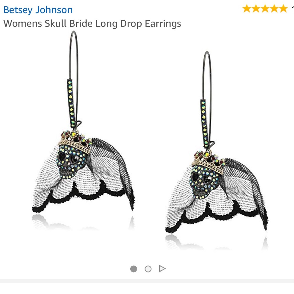 Betsey Johnson | women's skull bride earrings